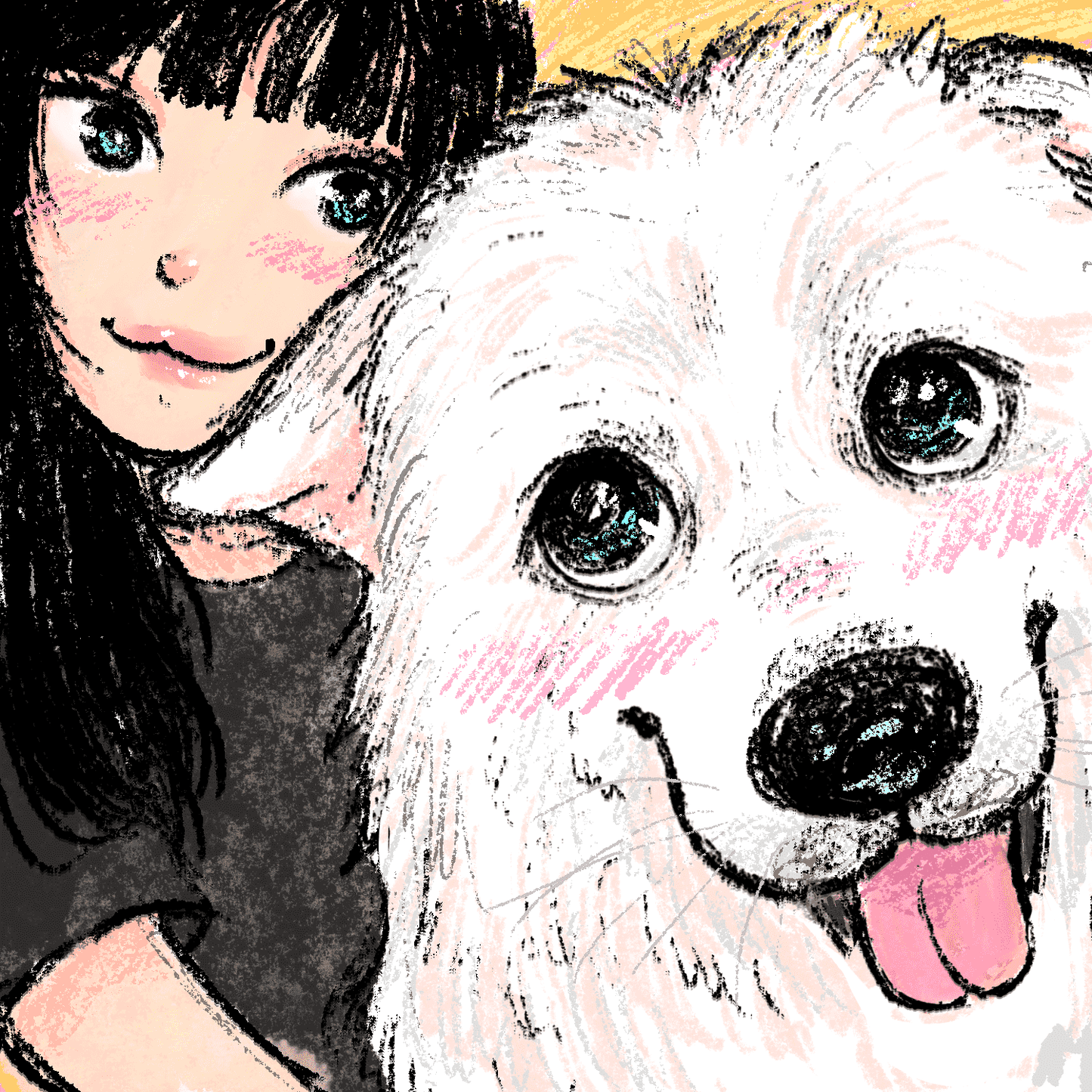 Custom Pet Portrait – Hand-Drawn by Our Collaborated Artist DouZi | Pawtrait Studio