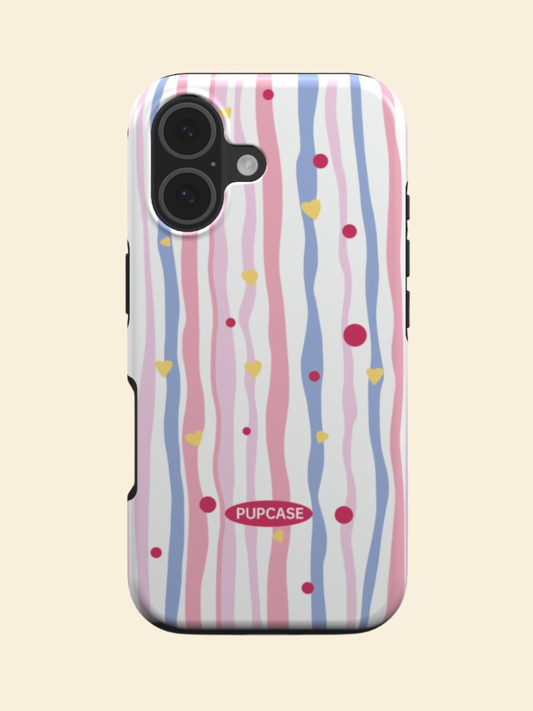 Sweetheart Stripe MagSafe Case for iPhone 12–17 | PupCase