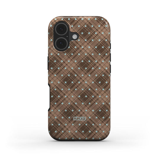 Mocha Star Tartan Phone Case for iPhone 12-17