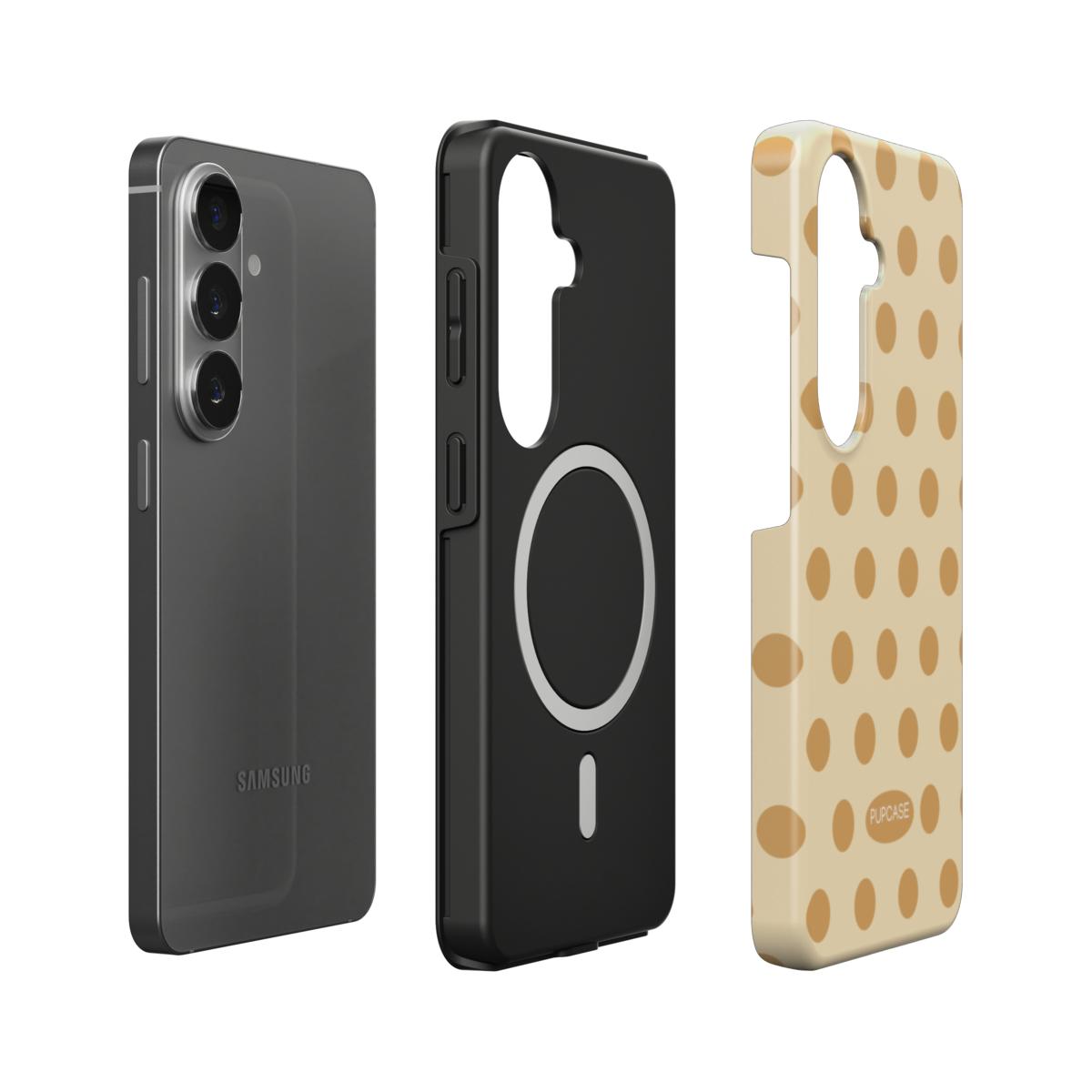 Caramel Cookie Dough Polka Dot Magnetic Tough Phone Case | Samsung & Google Pixel