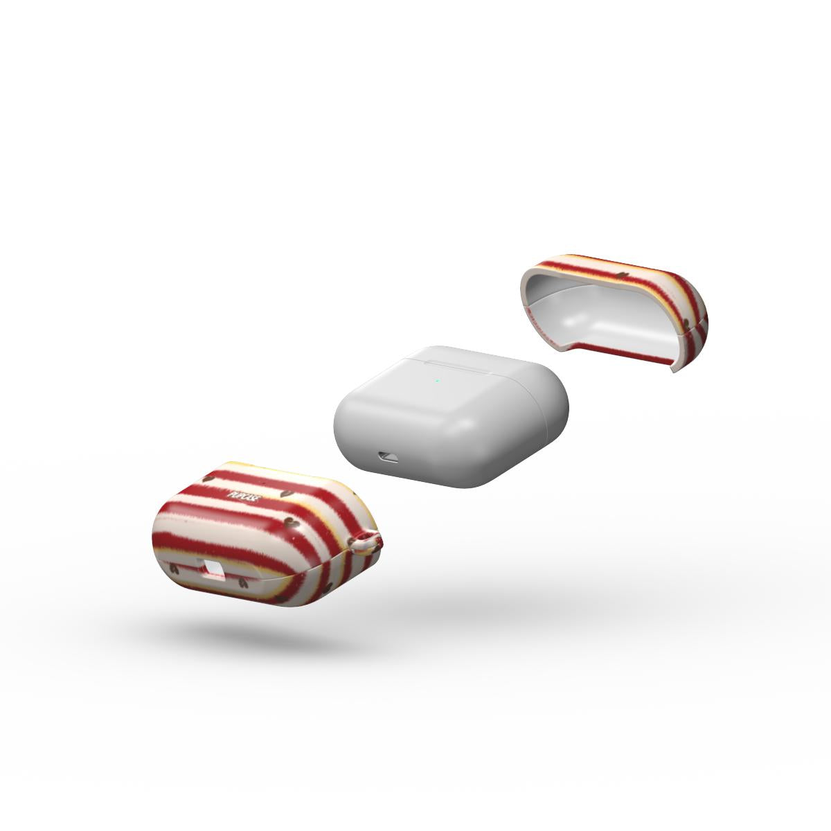 Cocoa Heart Stripe AirPods Tough Case
