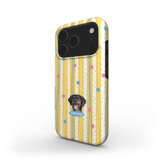 Personalised Memory Phone Case | Sunny Dot Stripe