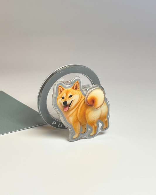 Shiba Inu Three-layered MagSafe Phone Stand and Grip