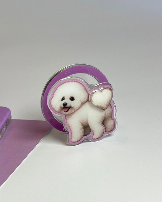 Bichon MagSafe Phone Grip – Cute Magnetic Stand & Grip for iPhone | PupCase
