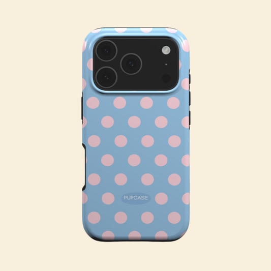 Blueberry Milkshake Polka Dot MagSafe Phone Case for iPhone 12-17