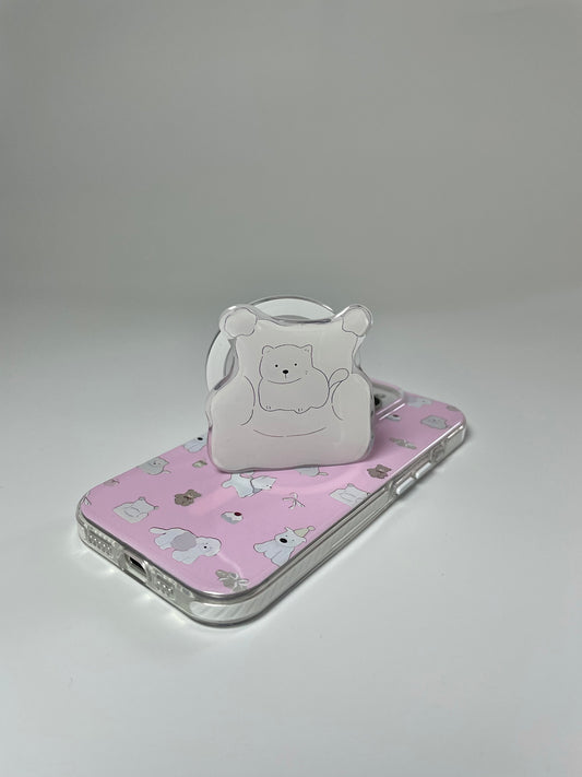 Snowy Cozy Westie PupGrip - Magnetic MagSafe Phone Grip and Stand for iPhone