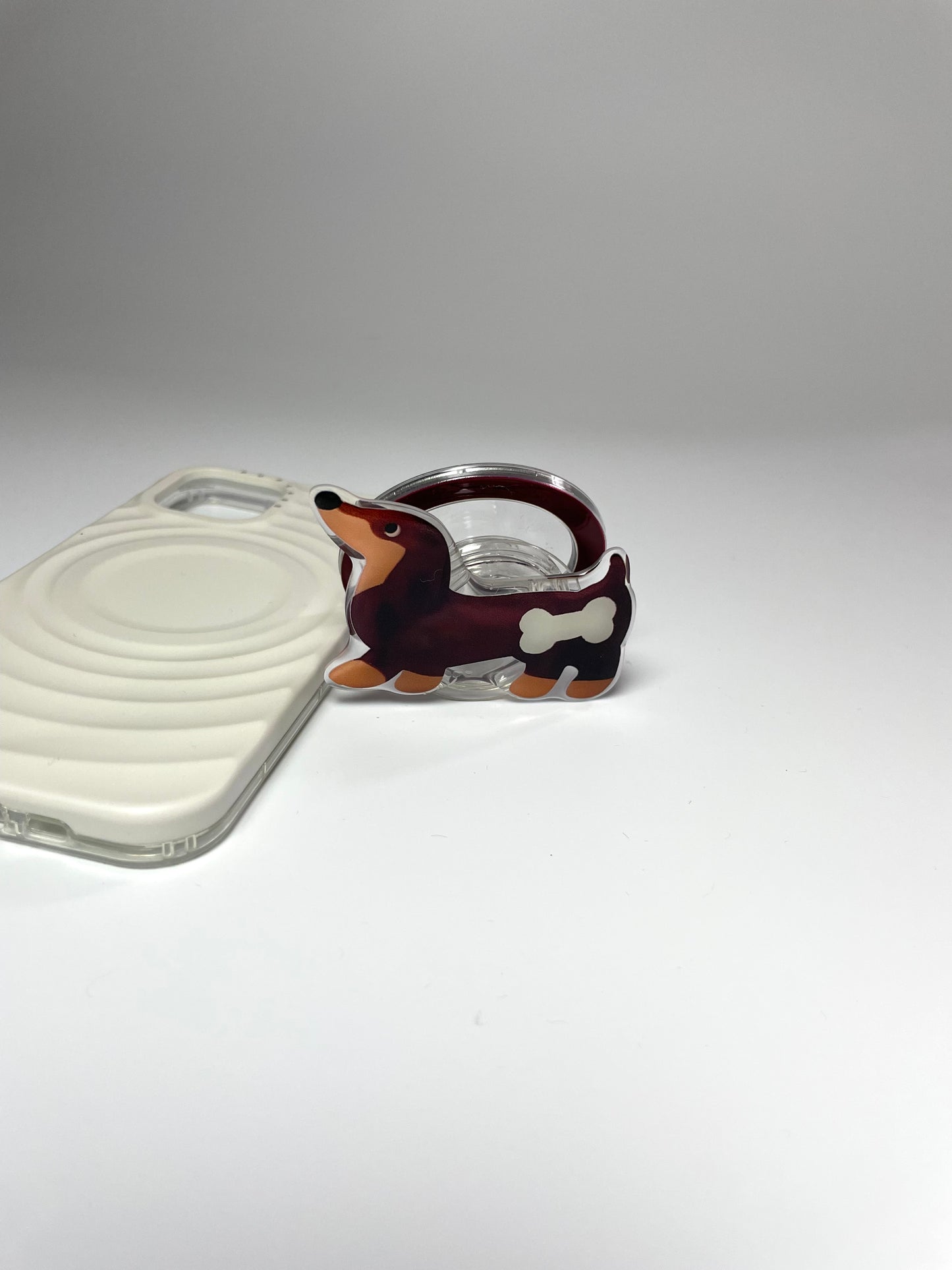 Playful Dachshund PupGrip - Magnetic MagSafe Phone Grip and Stand for iPhone