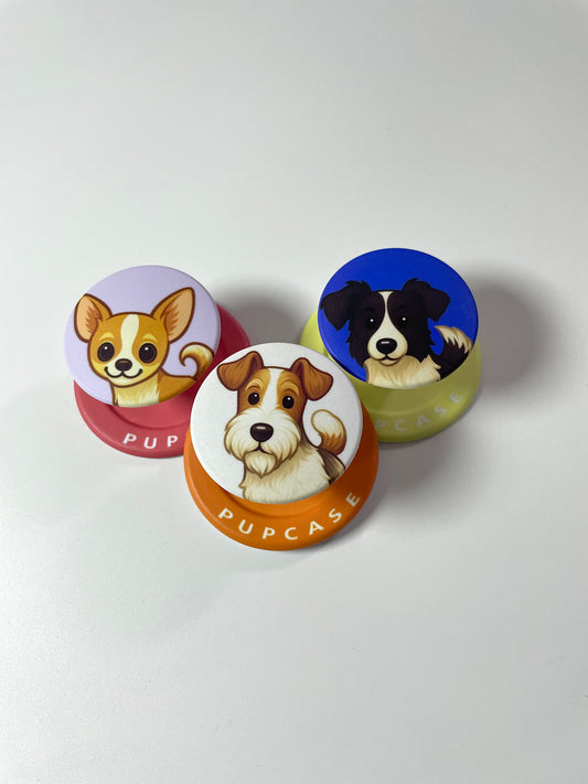 Head Tilt PupGrip Gift Set – 3 Dog Phone Stands & Grips