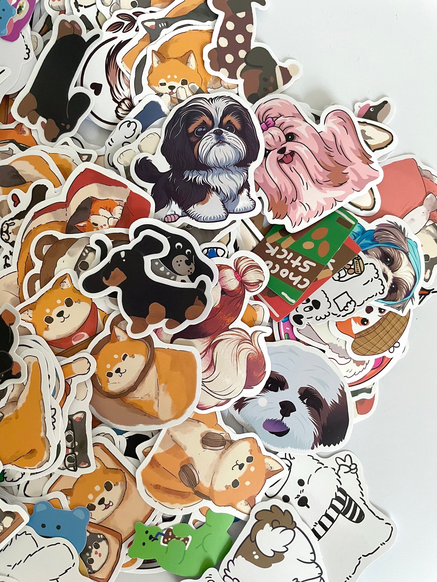 Cute Puppy Stickers Pack – 5 for £1 | Dog Stickers for Phone, Laptop, Journal & Gifts