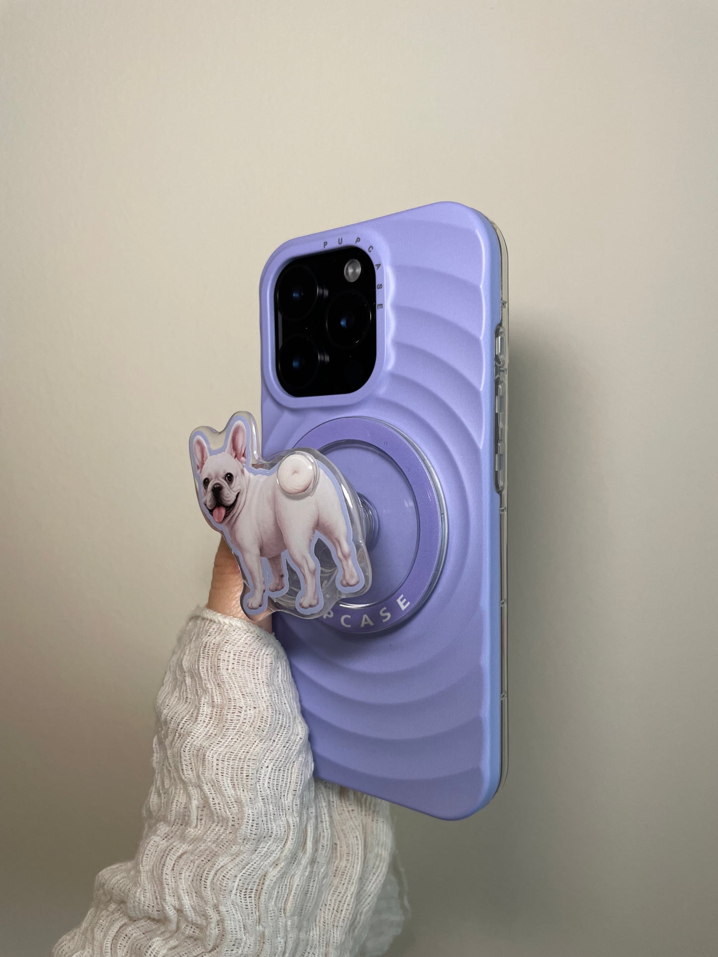 French Bulldog Three-layered MagSafe Phone Stand and Grip