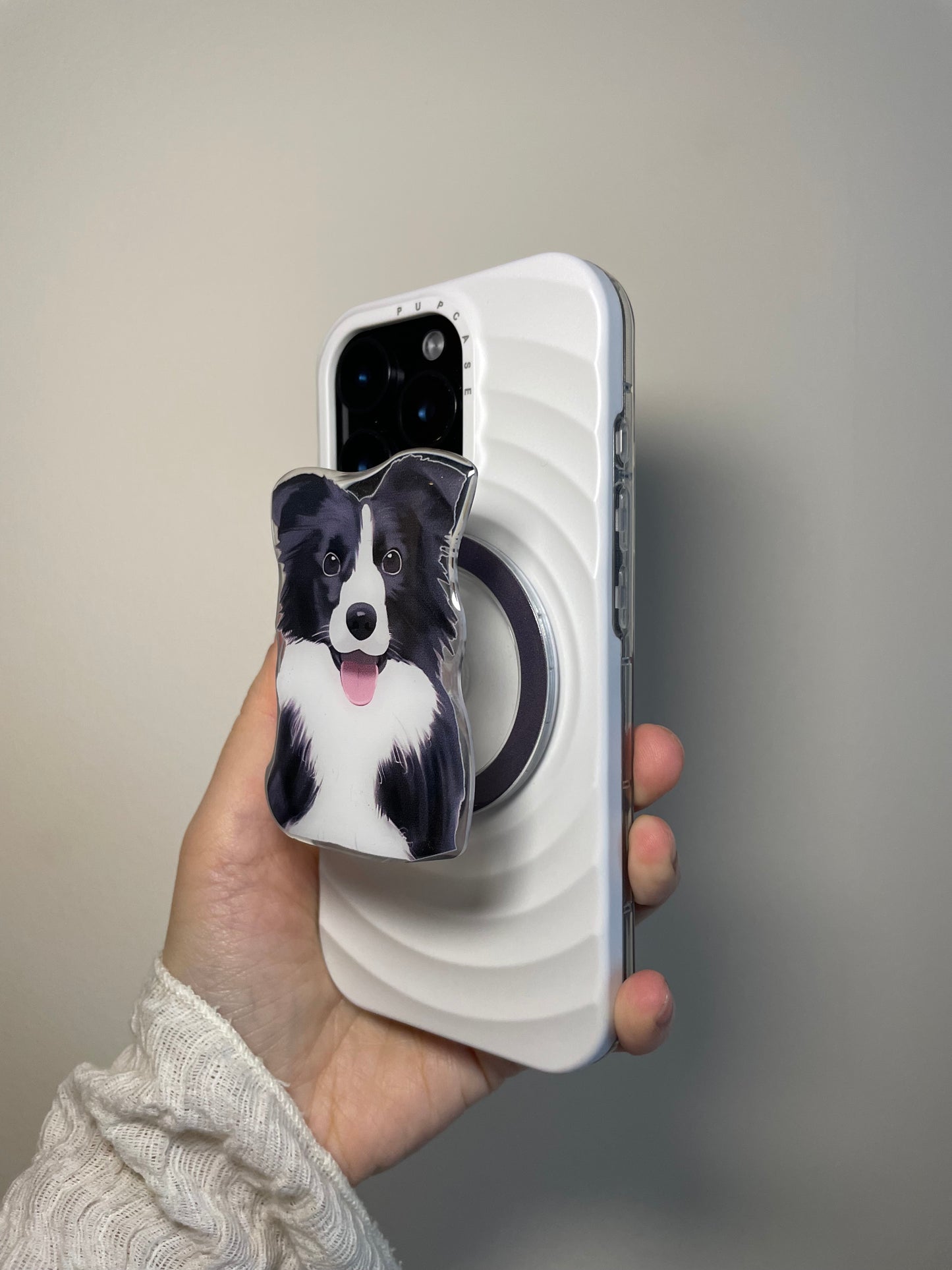 Border Collie MagSafe Phone Grip and Stand