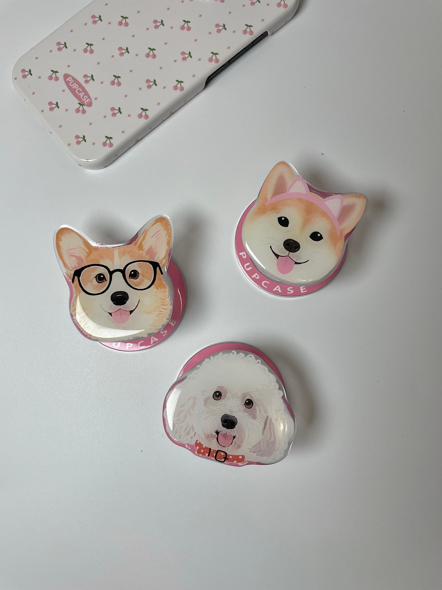 The Signature Pups MagSafe Phone Grip – Bichon Frisé Headshot Design