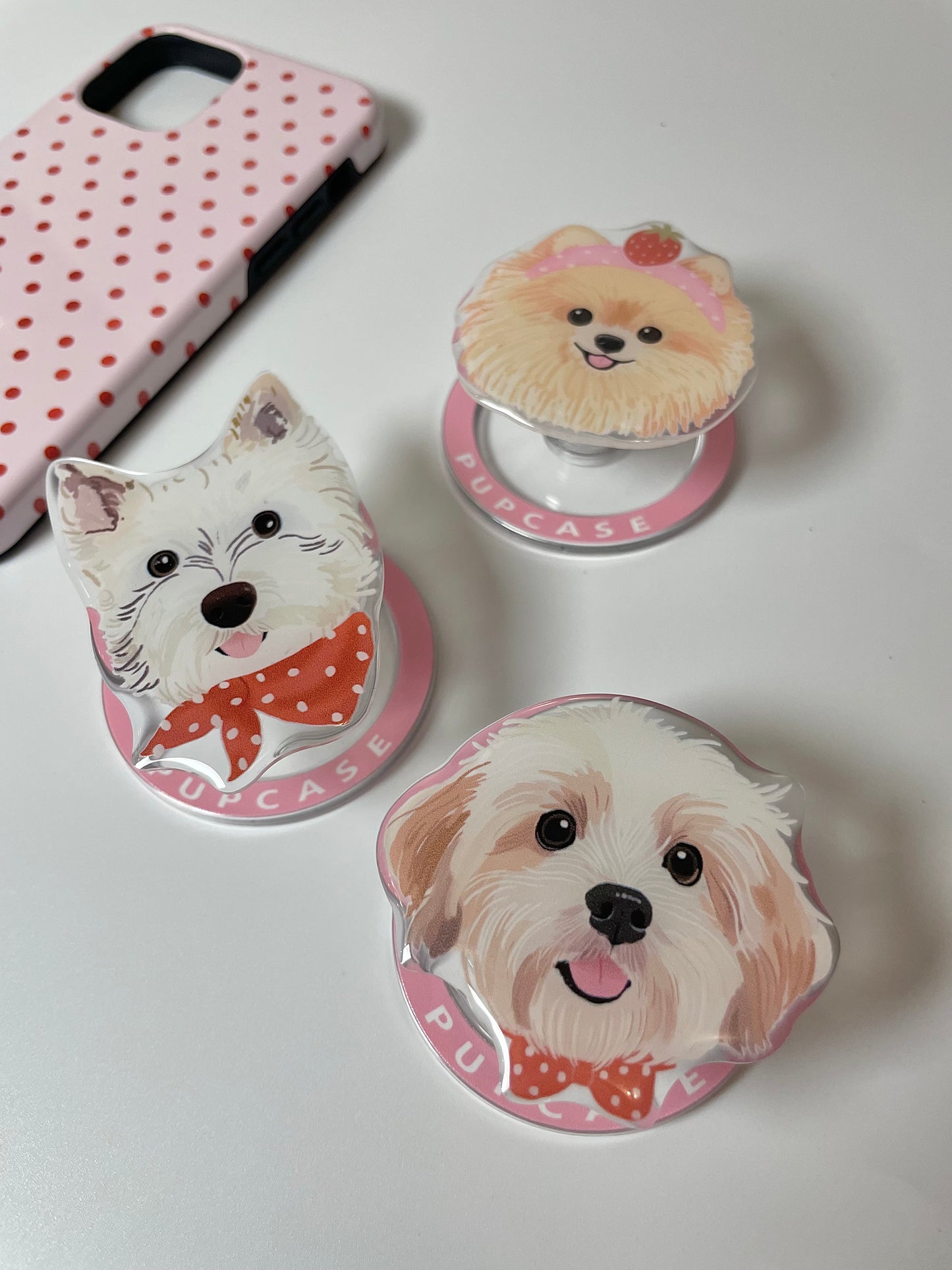 The Signature Pups MagSafe Phone Grip – Pomeranian Headshot Design