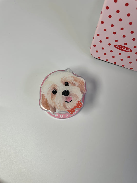 Toy Poodle Headshot MagSafe Phone Grip and Stand