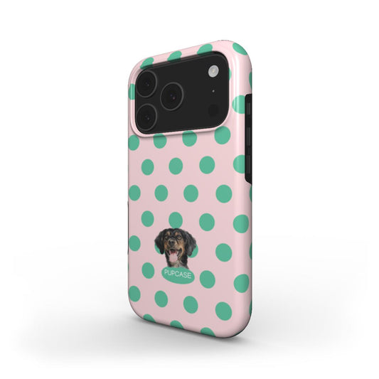 Personalised Memory Phone Case | Cotton Candy Polka Dot