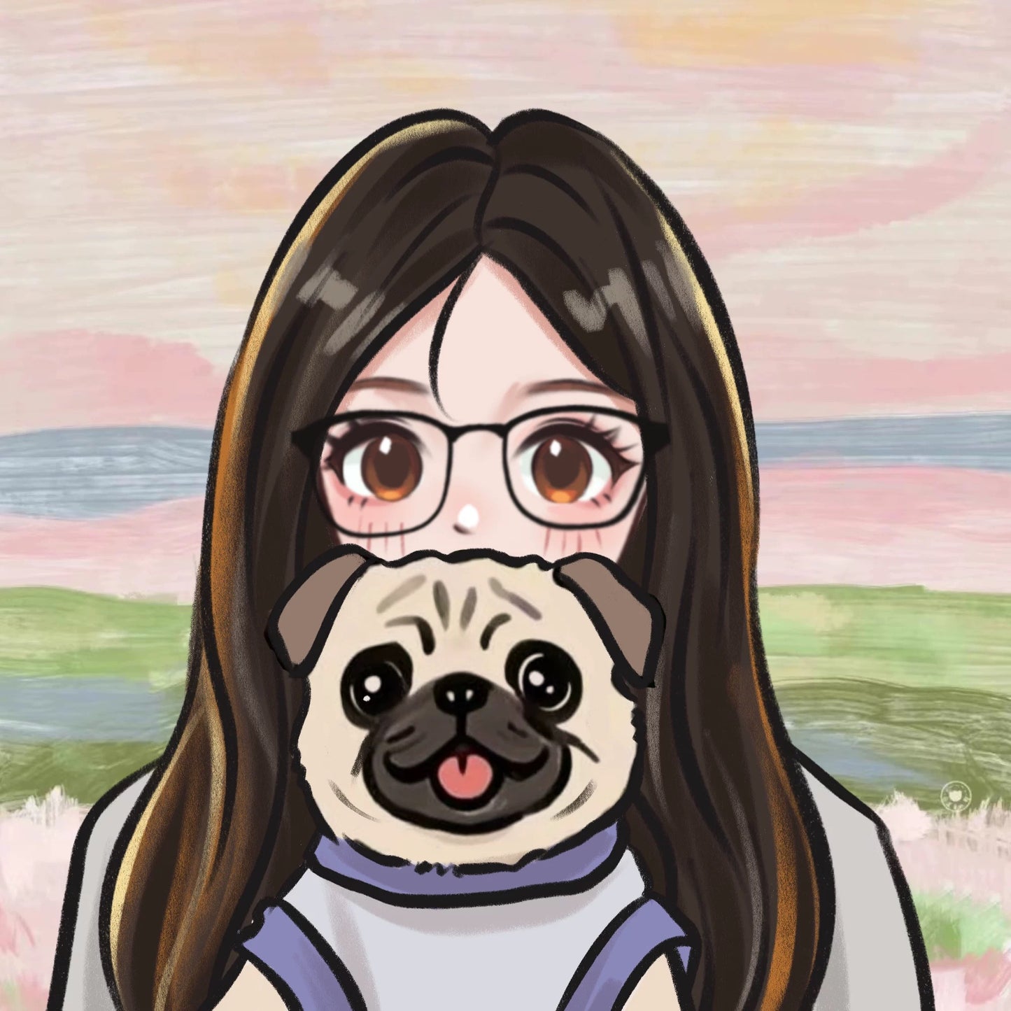 Custom Pet Portrait – Hand-Drawn Soft Creamy Style by MiraLyn| Pawtrait Studio