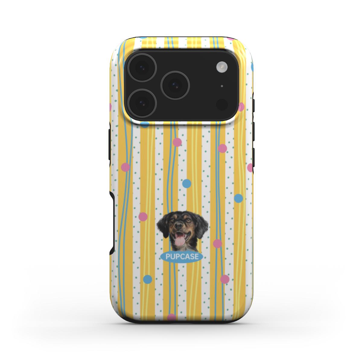 Personalised Memory Phone Case | Sunny Dot Stripe