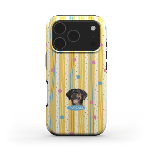 Personalised Memory Phone Case | Sunny Dot Stripe
