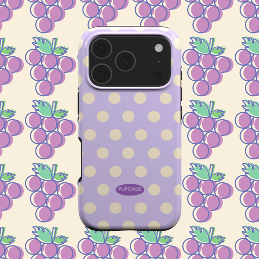 Grape Candy Floss Polka Dot MagSafe Phone Case for iPhone 12-17