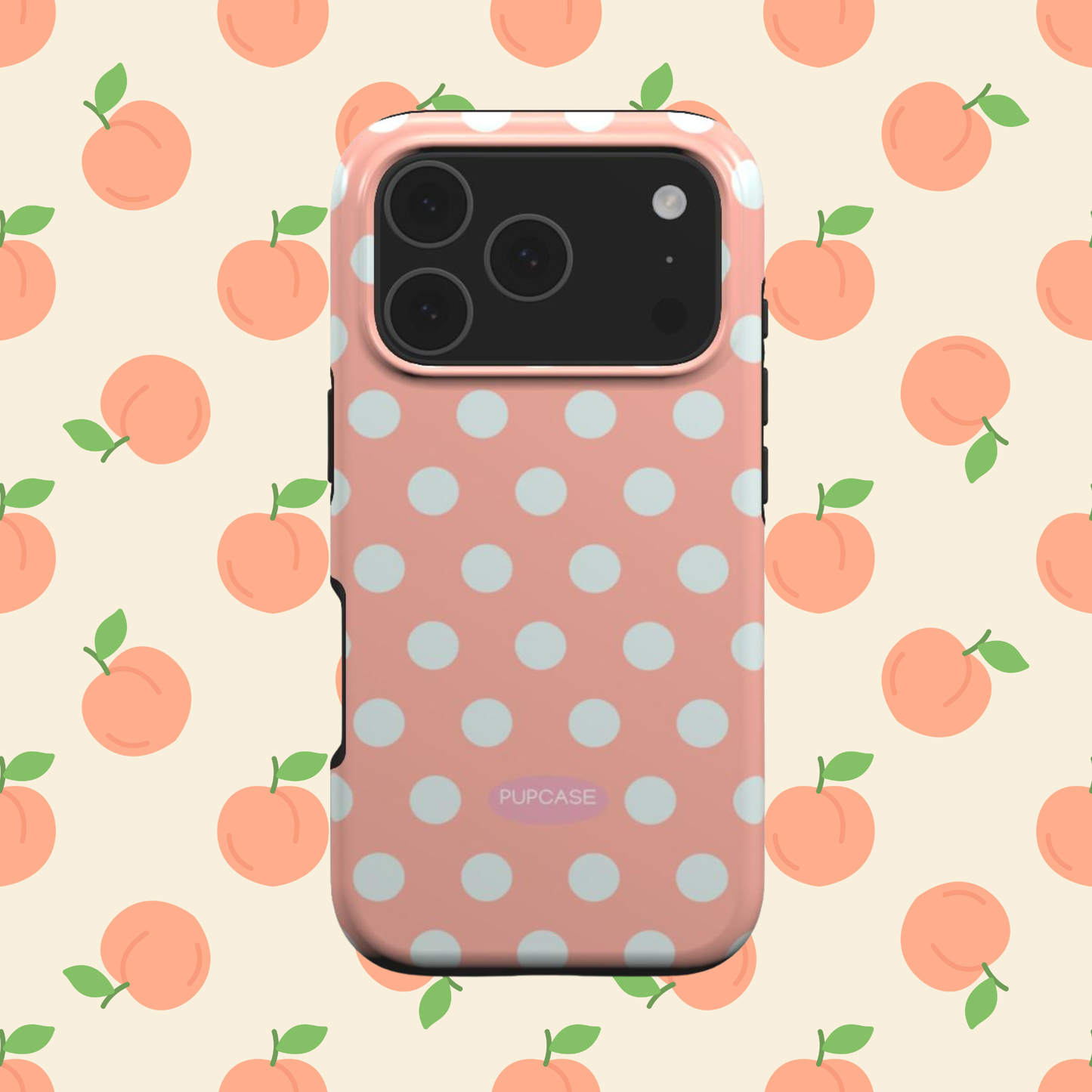 Pink Peach Lemonade Polka Dot MagSafe Phone Case for iPhone 12-17