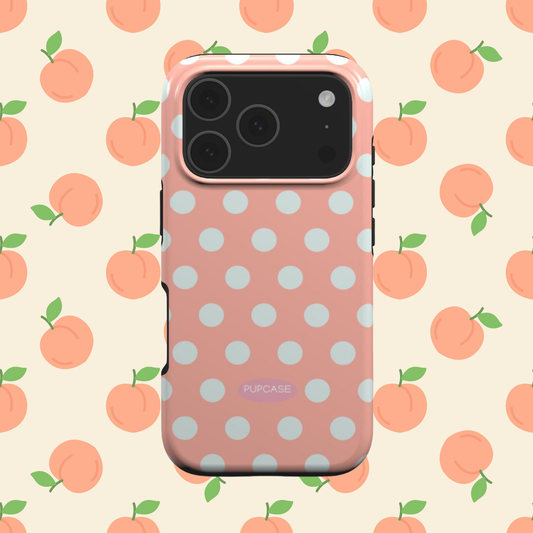 Pink Peach Lemonade Polka Dot MagSafe Phone Case for iPhone 12-17