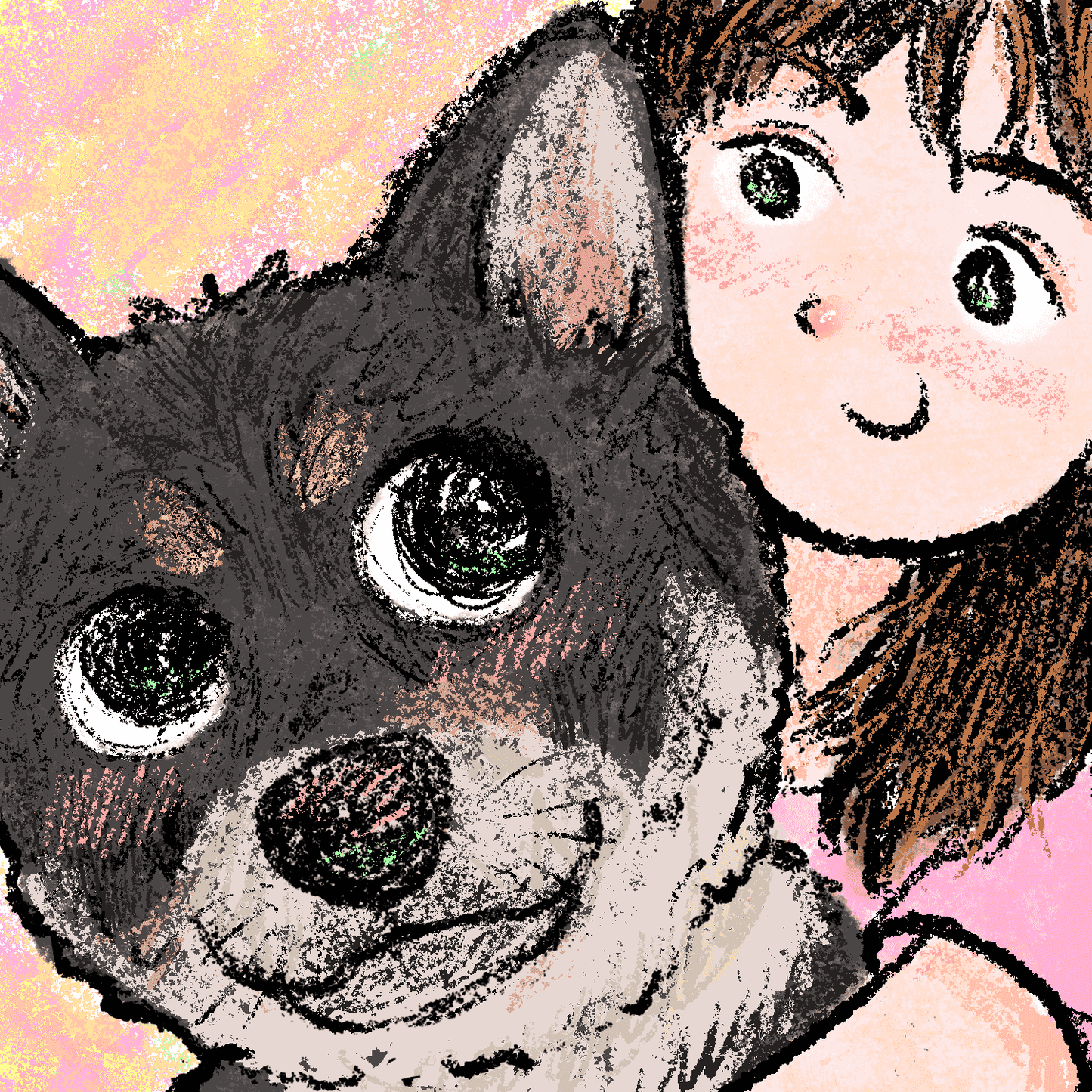 Custom Pet Portrait – Hand-Drawn by Our Collaborated Artist DouZi | Pawtrait Studio