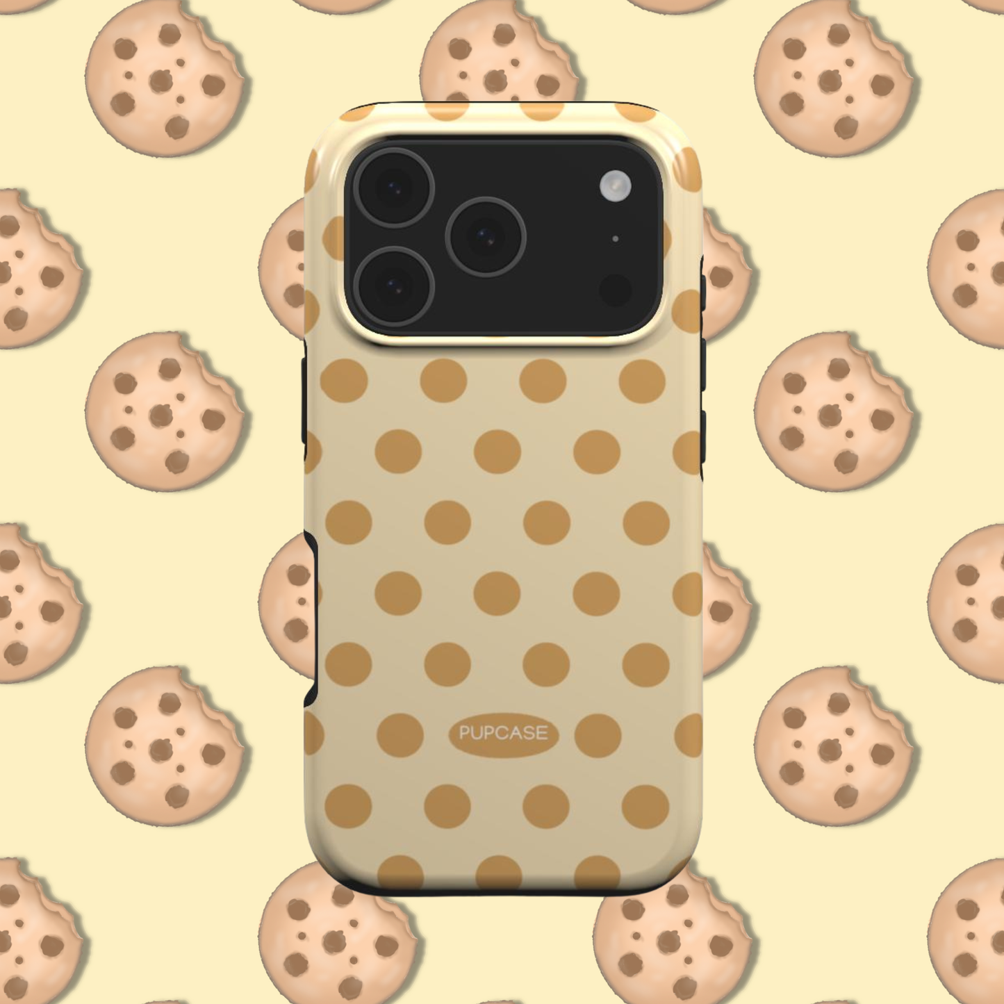 Caramel Cookie Dough Polka Dot MagSafe Phone Case for iPhone 12-17