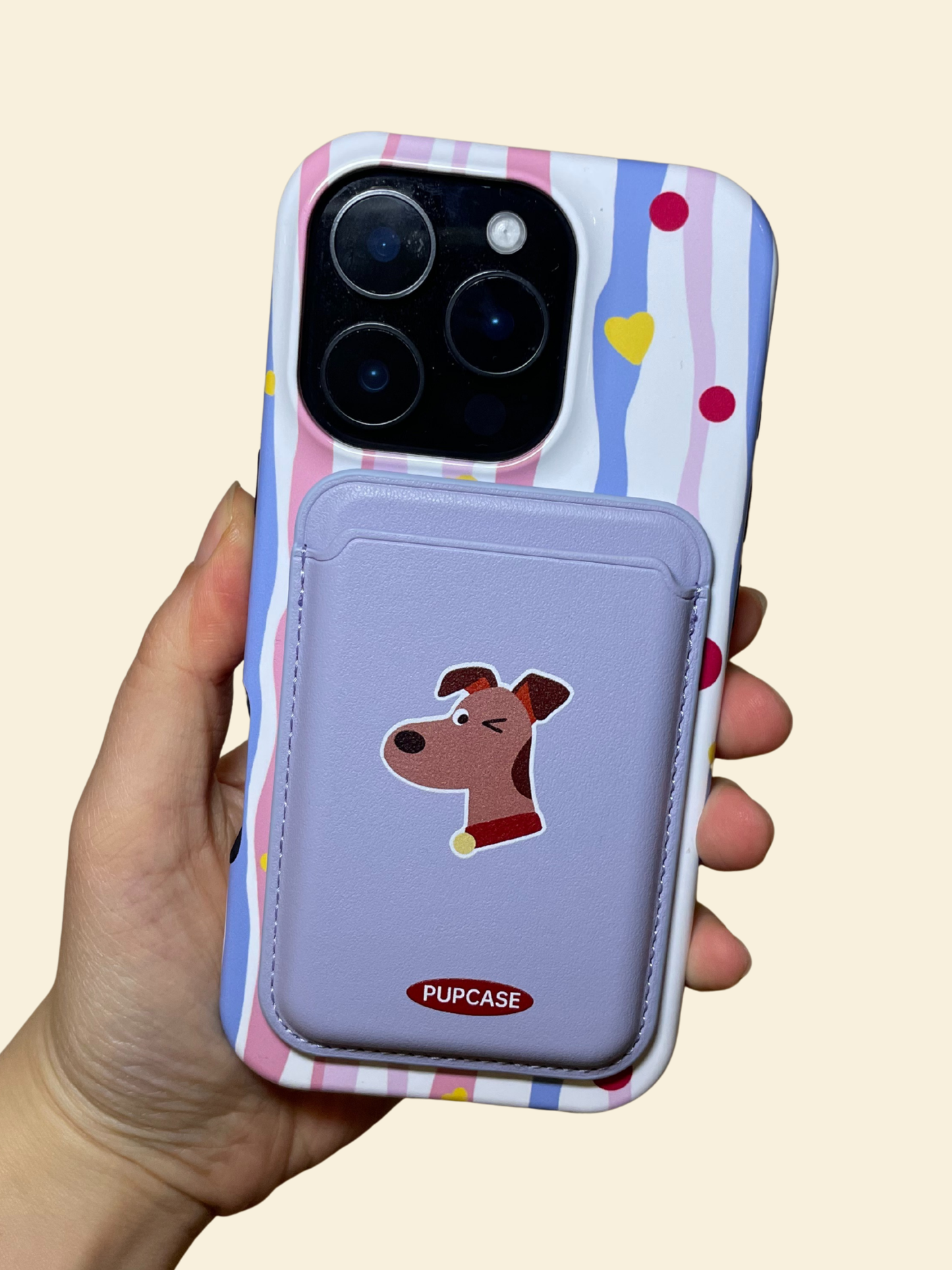 Airedale Lavender PupWallet - MagSafe Phone Wallet and Card Holder