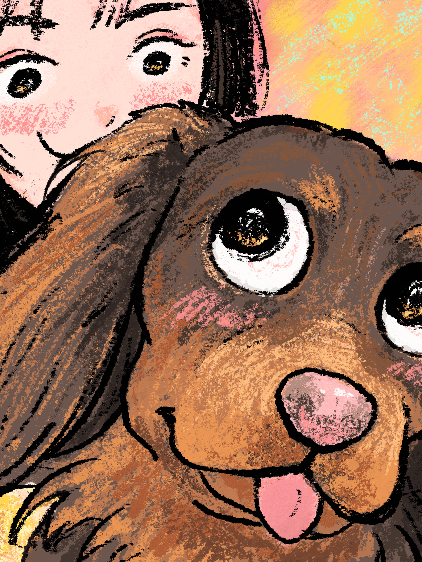 Custom Pet Portrait – Hand-Drawn by Our Collaborated Artist DouZi | Pawtrait Studio