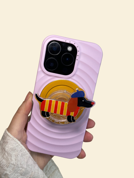 The Jolly Jester Dachshund PupGrip - Magnetic MagSafe Phone Grip & Stand for iPhone