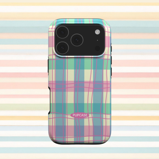 Pastel Plaid Dream MagSafe Case for iPhone 12–17 | PupCase