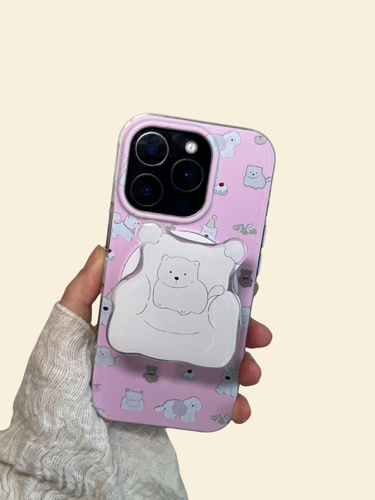 Snowy Cozy Westie PupGrip - Magnetic MagSafe Phone Grip and Stand for iPhone