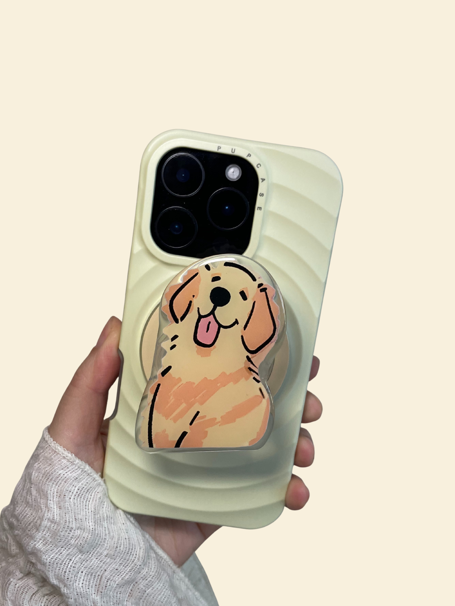 Golden Retriever MagSafe Phone Grip and Stand