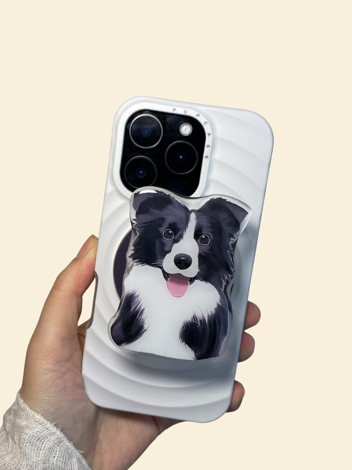 Border Collie MagSafe Phone Grip and Stand