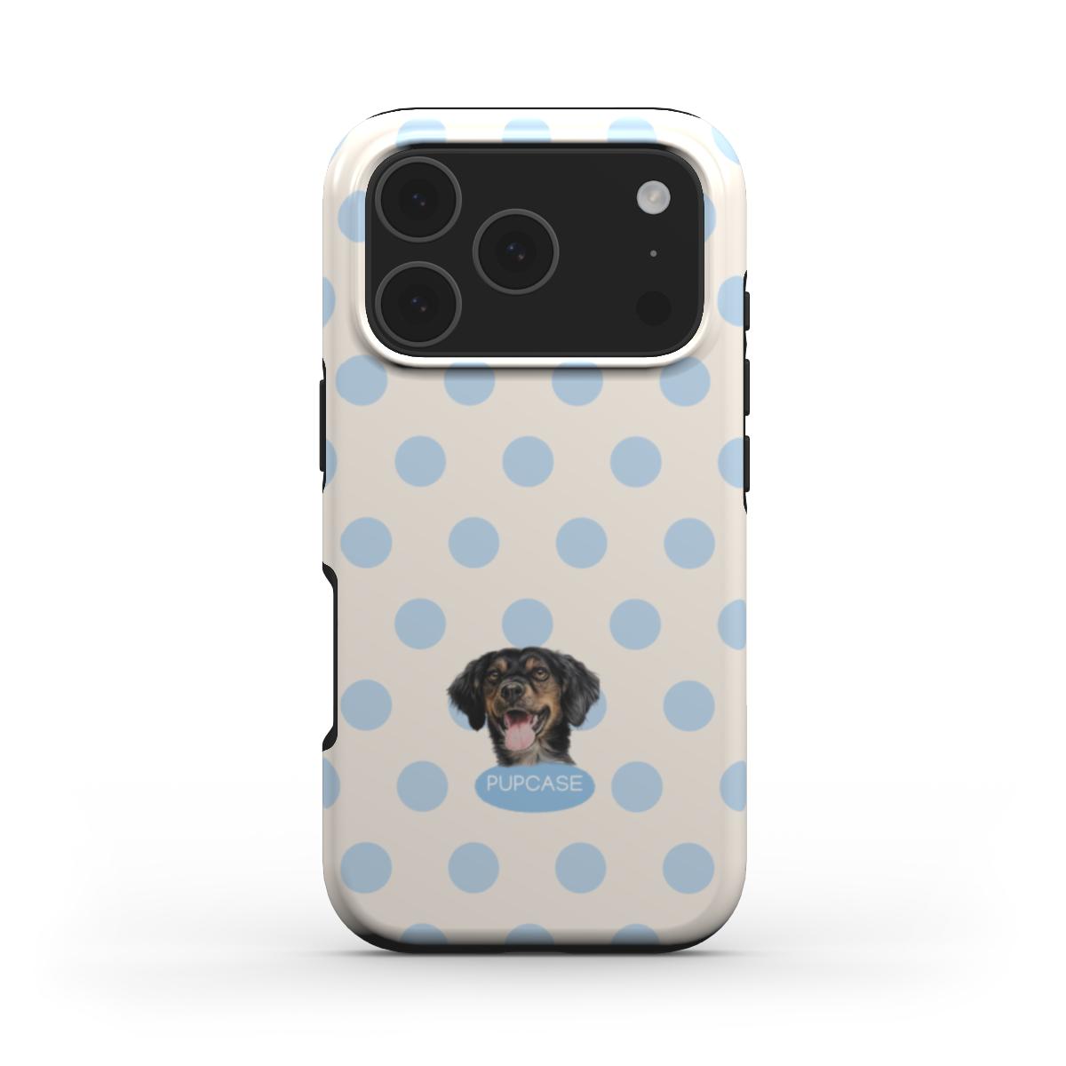 Personalised Memory Phone Case | Vanilla Ice Cream Polka Dot
