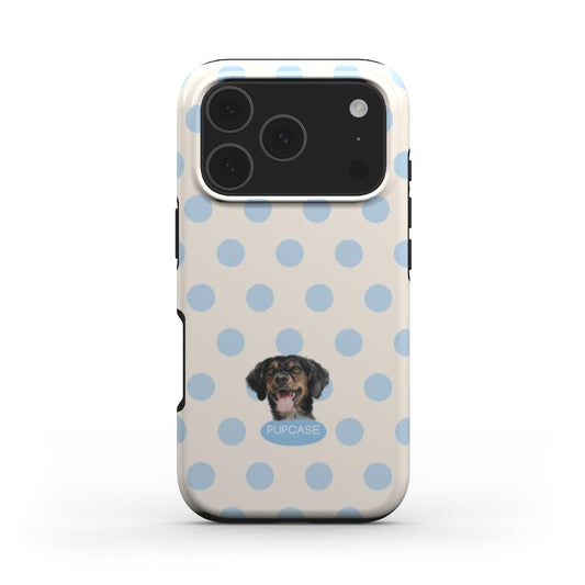 Personalised Memory Phone Case | Vanilla Ice Cream Polka Dot