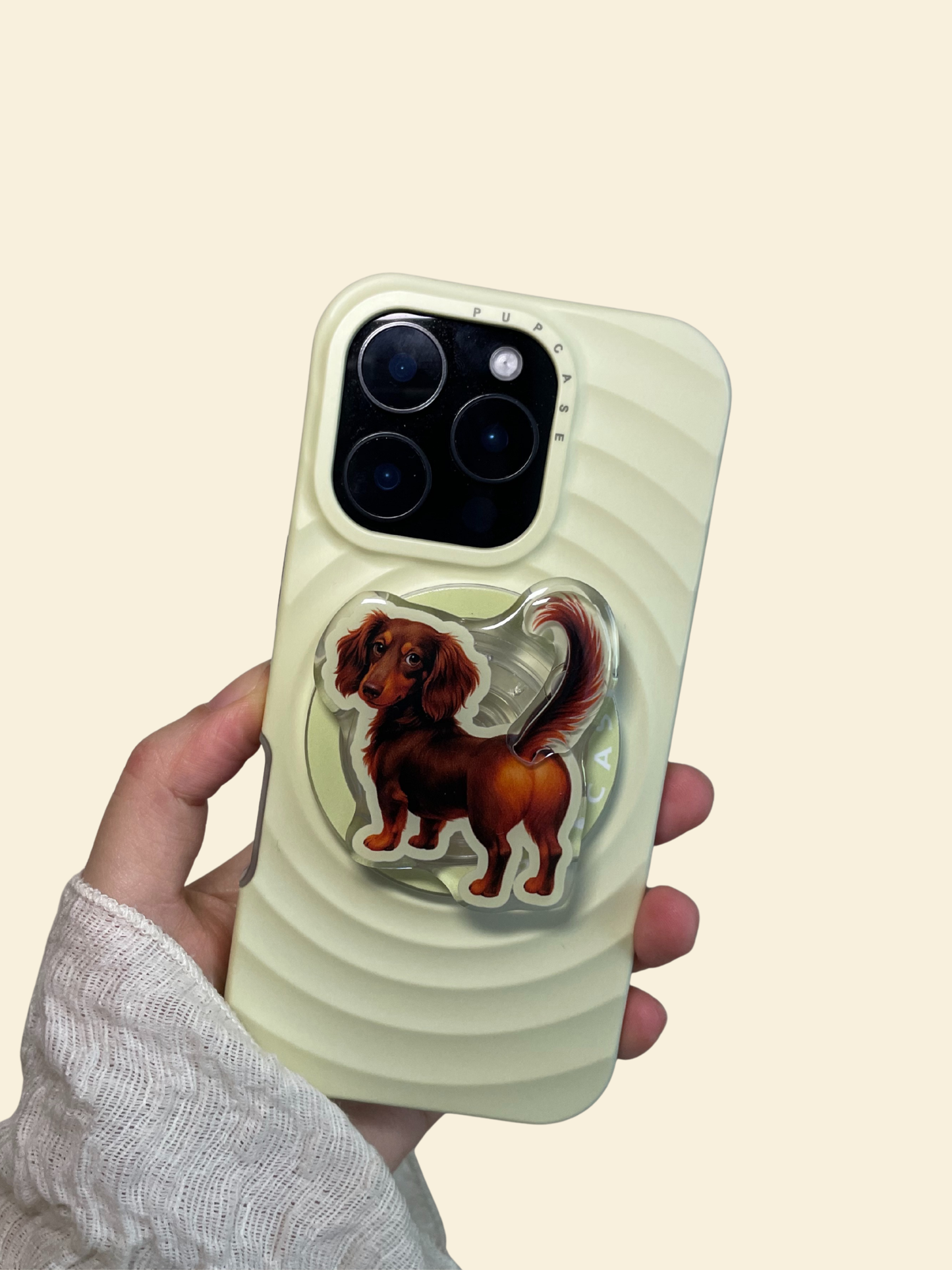Dachshund Three-layered MagSafe Phone Stand and Grip