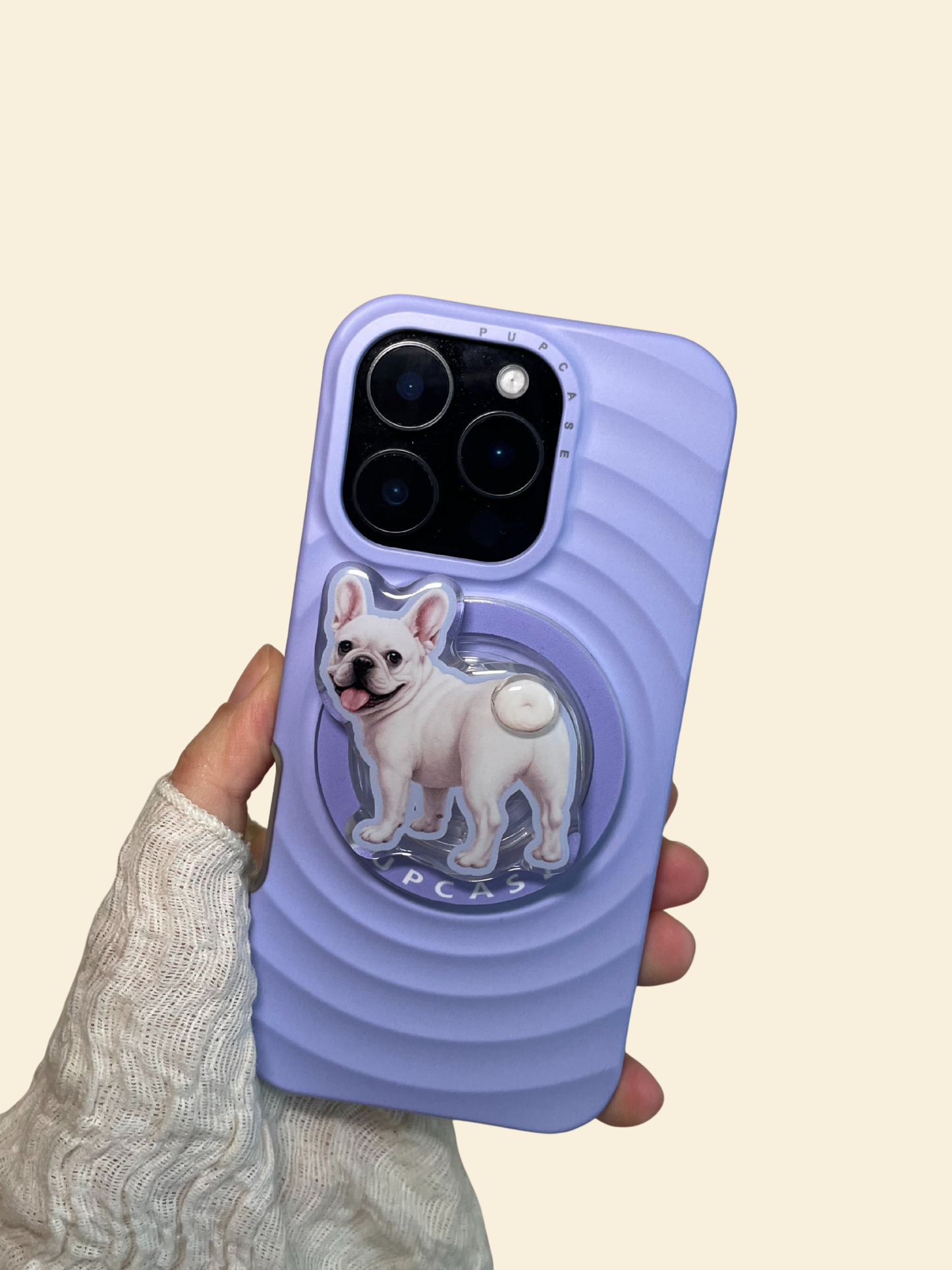 French Bulldog Three-layered MagSafe Phone Stand and Grip