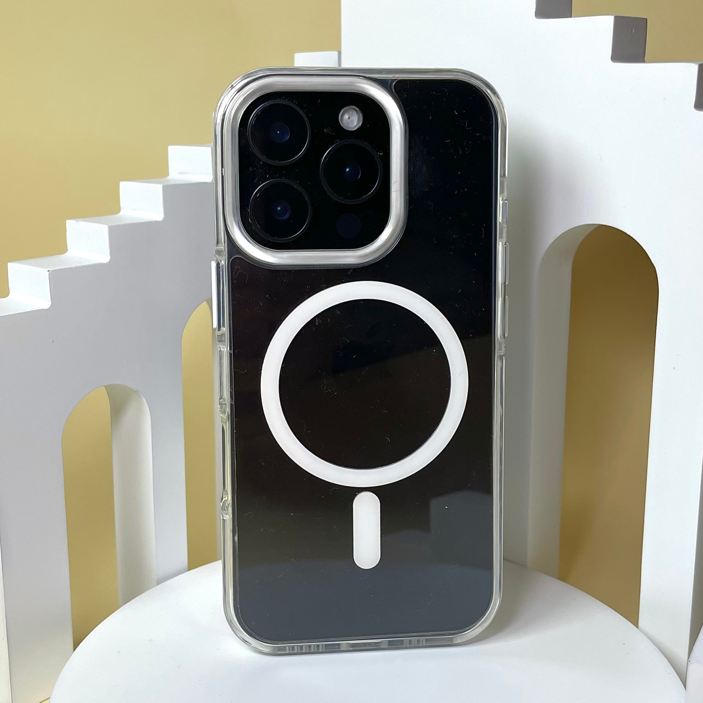 Crystal Clear MagSafe Compatible iPhone Case – Shockproof Protective Cover