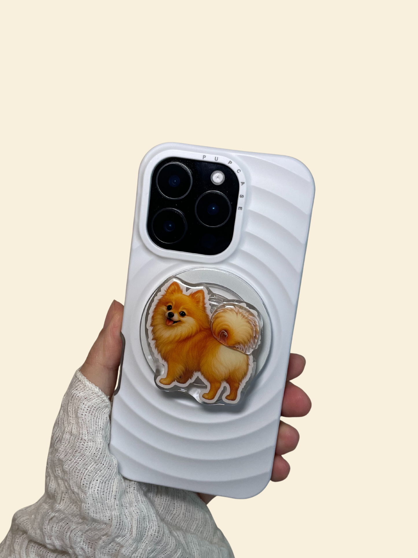 Pomeranian MagSafe Phone Grip – Cute Magnetic Stand & Grip for iPhone | PupCase
