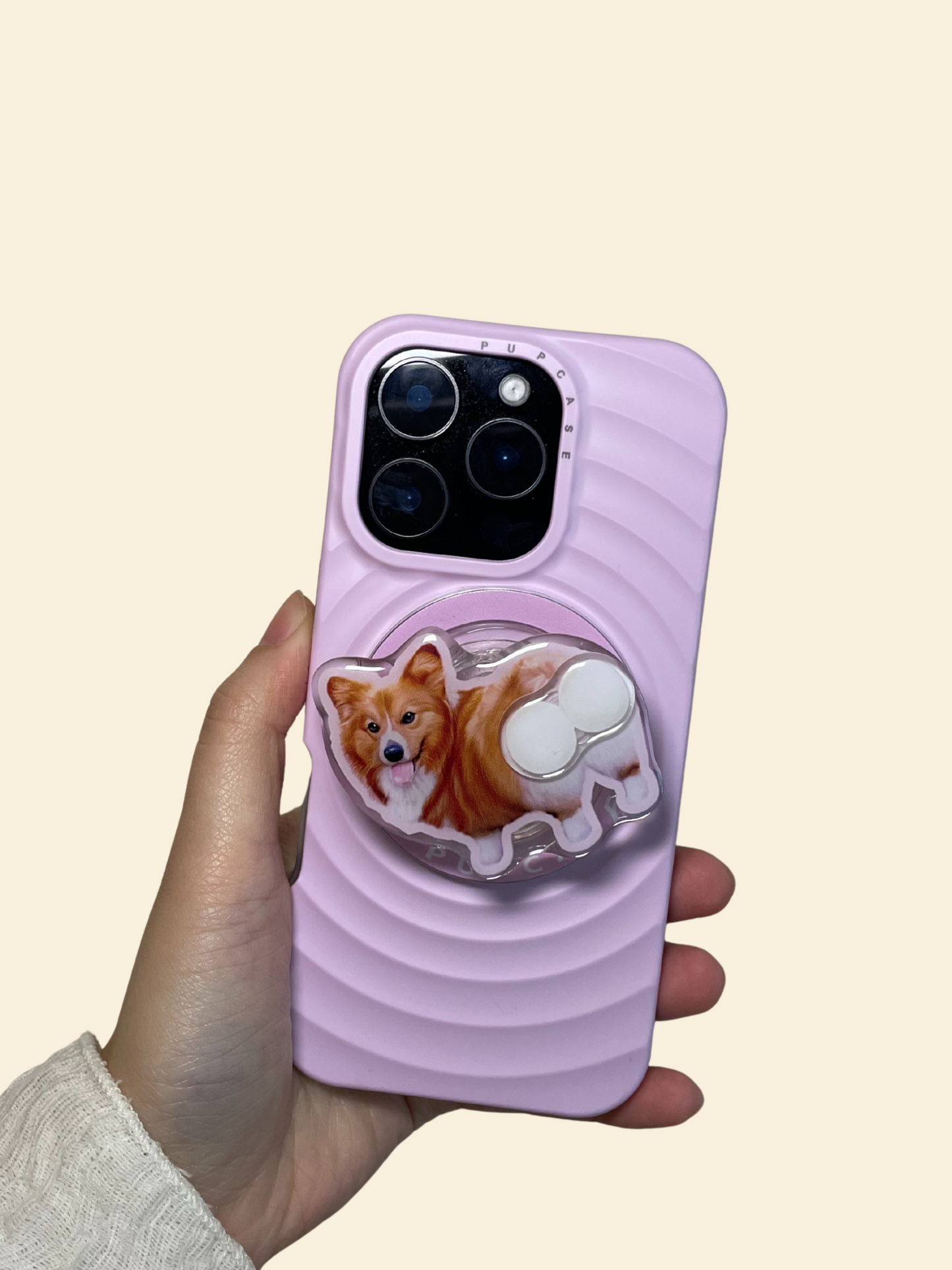 Corgi Three-layered MagSafe Phone Stand and Grip