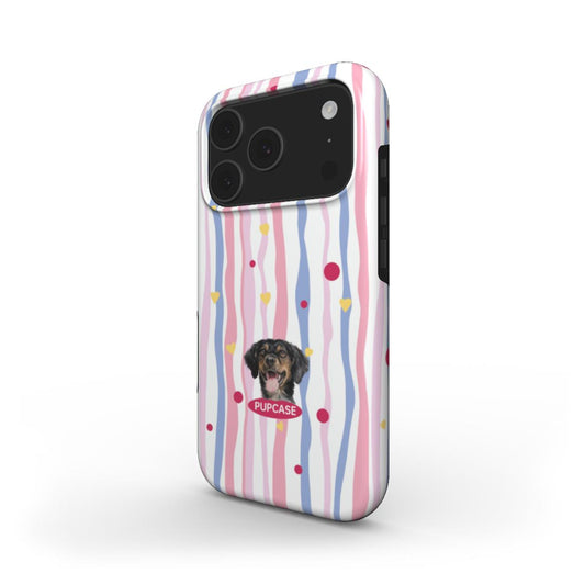 Personalised Memory Phone Case | Sweetheart Stripe