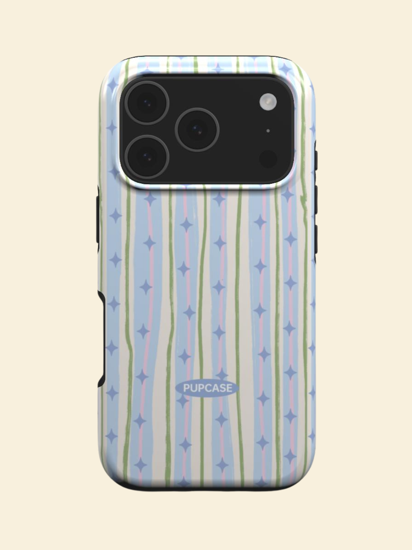 Pastel Stripe Star MagSafe Case for iPhone 12–17 | PupCase