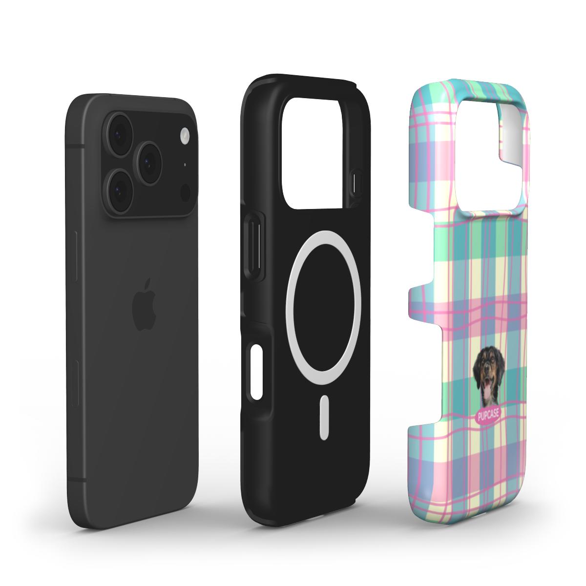 Personalised Memory Phone Case | Pastel Plaid Dream