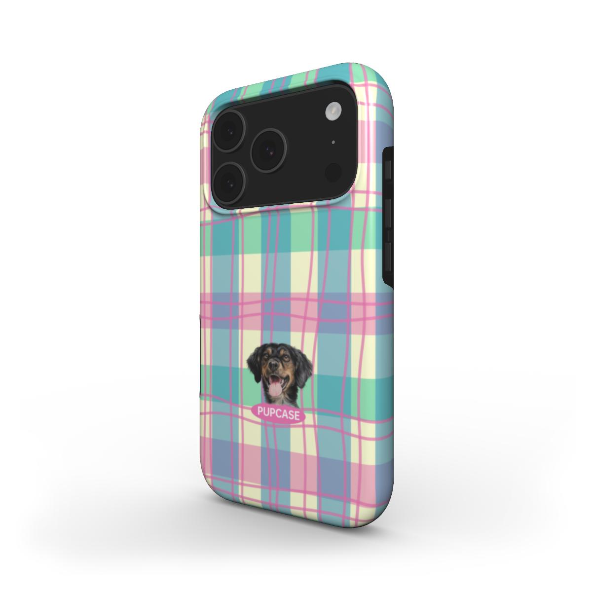 Personalised Memory Phone Case | Pastel Plaid Dream