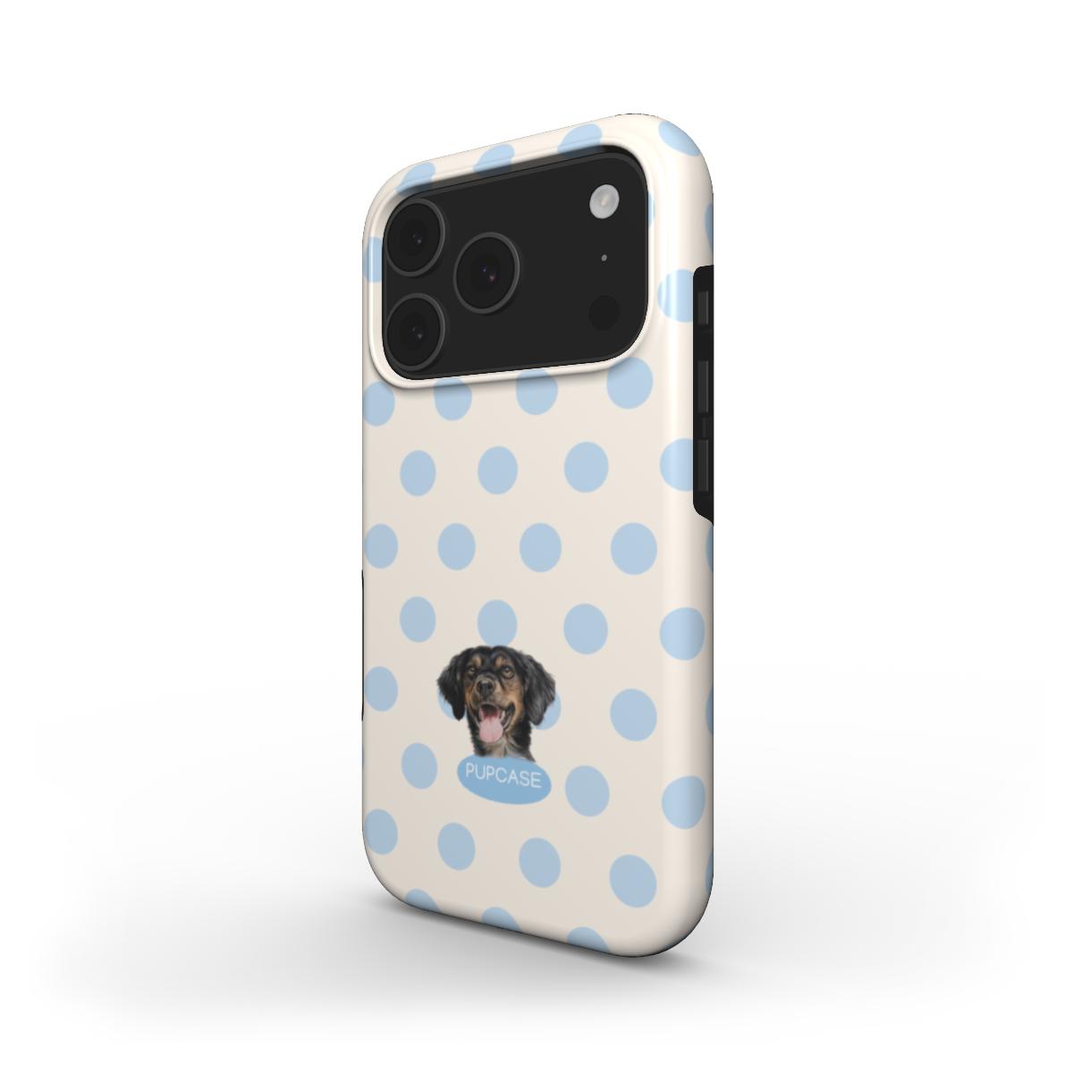 Personalised Memory Phone Case | Vanilla Ice Cream Polka Dot