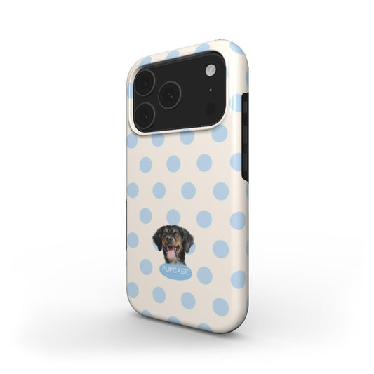 Personalised Memory Phone Case | Vanilla Ice Cream Polka Dot