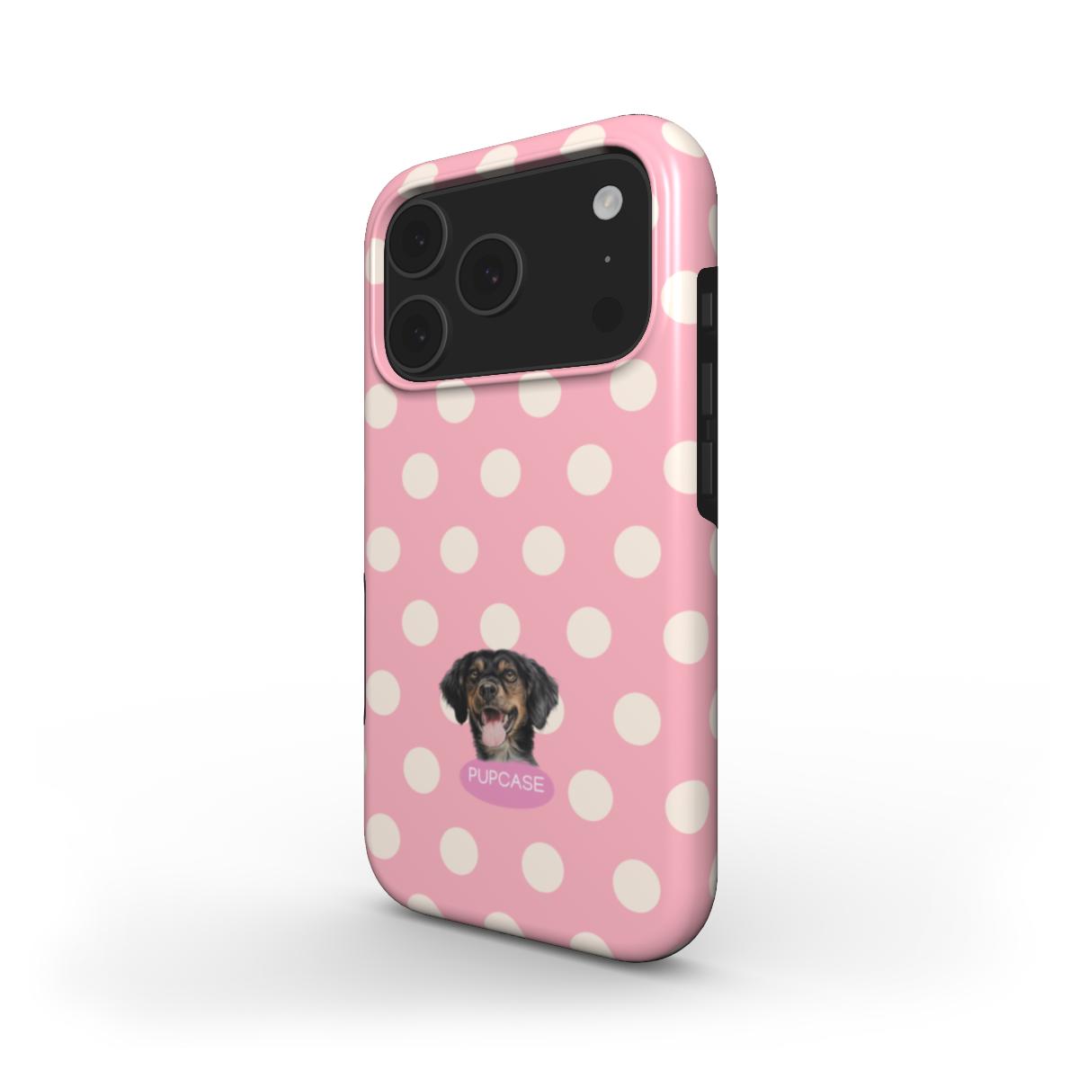 Personalised Memory Phone Case | Strawberry Milk Polka Dot