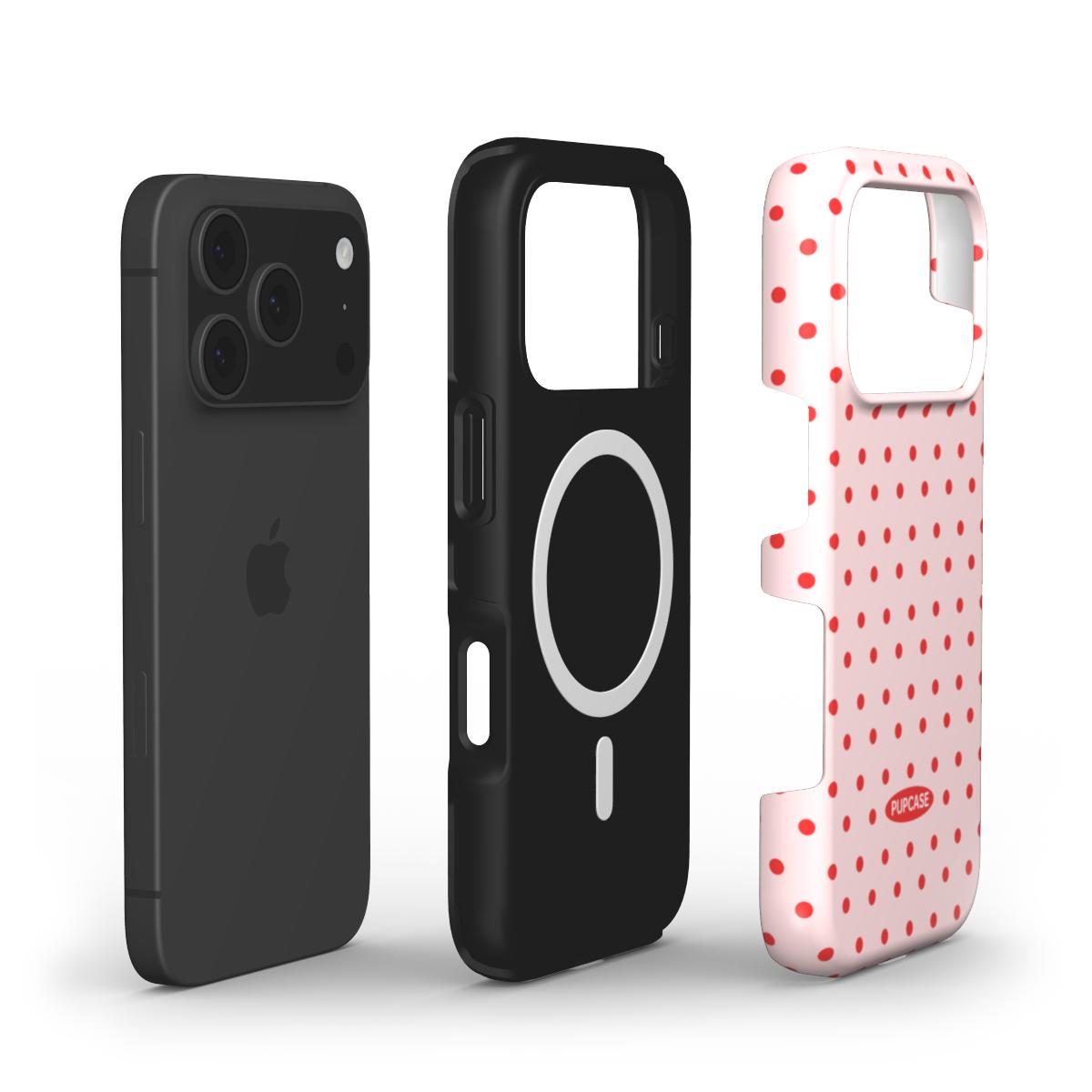 Strawberry Soda Polka MagSafe Case for iPhone 12–17 | PupCase