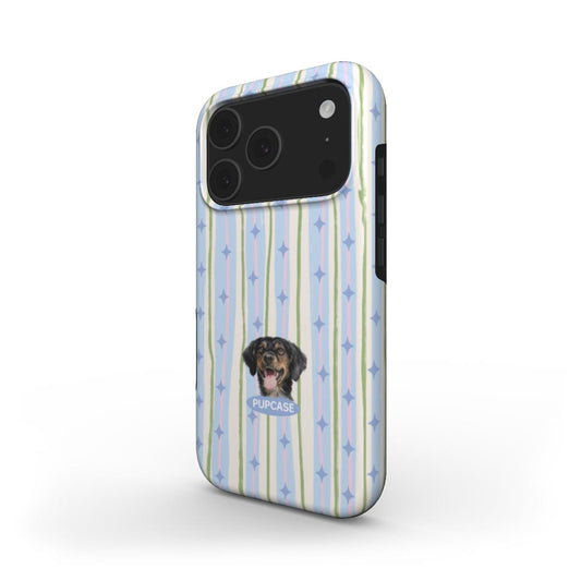 Personalised Memory Phone Case | Pastel Star Stripe